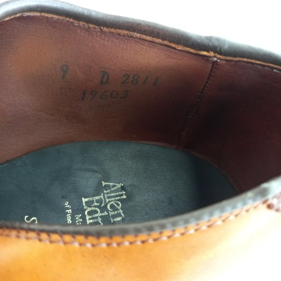 Allen Edmonds Shelton Brown Leather Oxford Shoes (9 US) main image 7